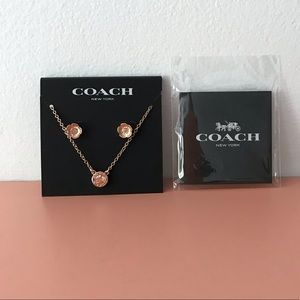Coach necklace and earring set ⭐️new